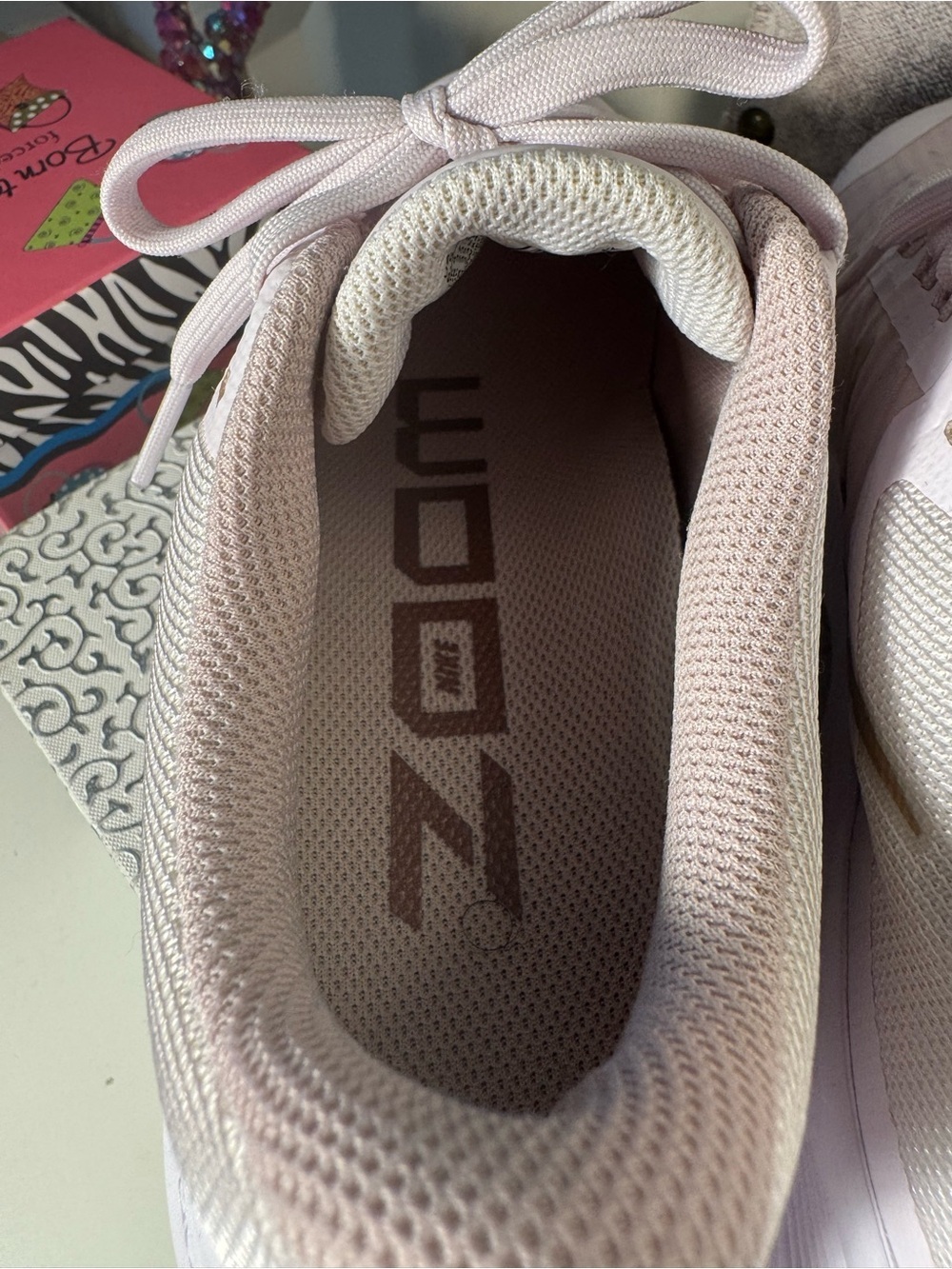 Nike Women's Sneakers in Pale Pink - Picture 4 of 6